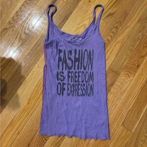 Purple Graphic Tank Top